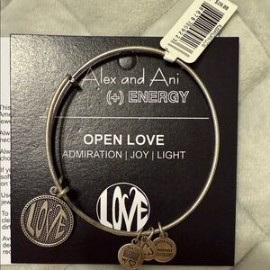 Alex and Ani Silver Open Love Bracelet
